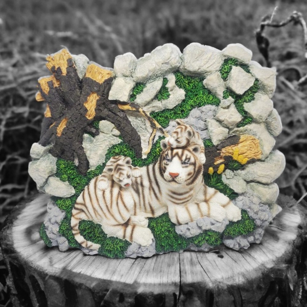 Bengal Tigers "A Mother's Love" by Intl Wiildlife Coalition Resin Wall Sculpture